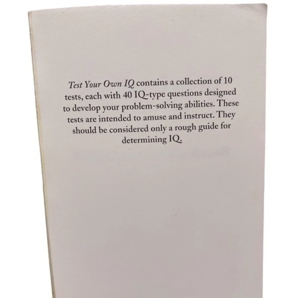 Book Test Your Own IQ- Carter, Russell